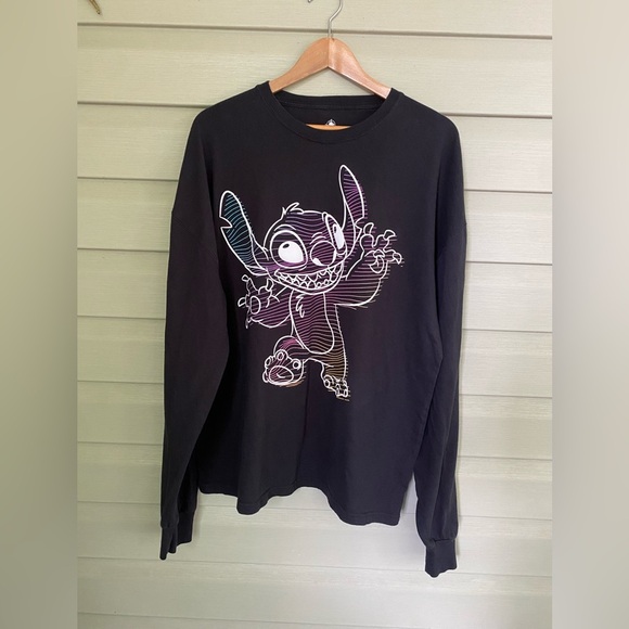 DISNEY Stitch long sleeve cotton t-shirt men’s sz L EUC LILO & Stitch fun cute - Picture 3 of 6
